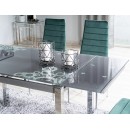 Стол обеденный SIGNAL GD017 черный/хром 110-170/74